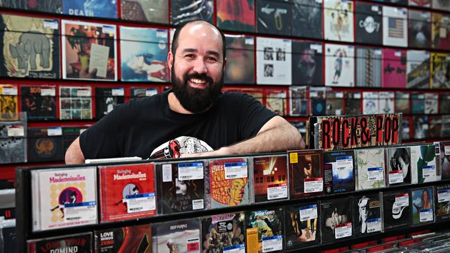 Peter Curnovic says Beatdisc Records is the last remaining independent record shop in western Sydney. PICTURE: Adam Yip