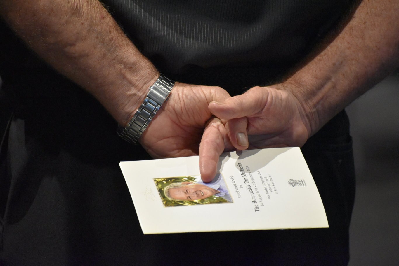 Mourners at the MECC at the State Funeral for former Mackay MP Tim Mulherin. Picture: Zizi Averill