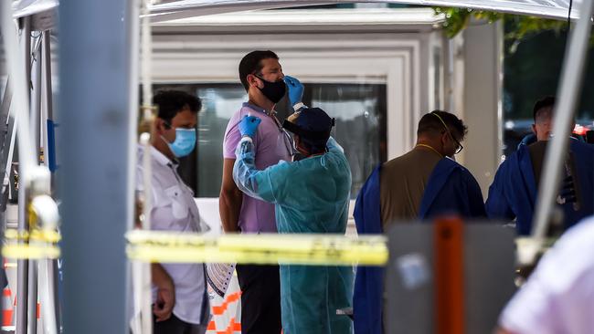 A coronavirus testing site in Florida. Picture: AFP