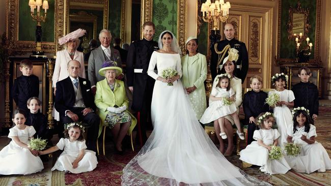 An official photo after Harry and Meghan's wedding.