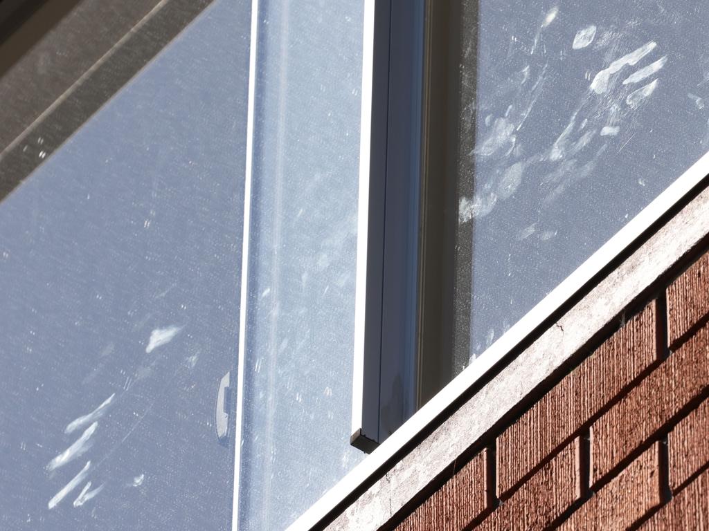 Exterior shot of the apartment where fingerprints were dusted by investigators.