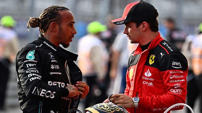 Hamilton will partner up with Charles Leclerc at Ferrari. (Photo by Chandan Khanna / AFP)