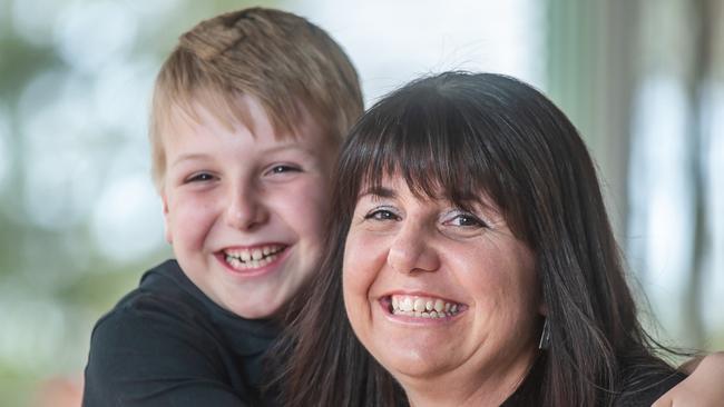 SUNDAY MAIL ONLY......Pride of Australia Nominee - 9yo Seajay Turner helped to save his mum's life (Jackie) after she collapsed at home (Feb 2018) earlier in the year at their home north of Tara. 26th August 2018; story: Tali Eley; pic: David Martinelli