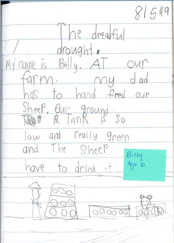 Letter from Billy about impacts of the drought.