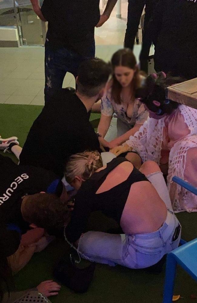 Photos have emerged of a wild all-in brawl outside a Noosa Heads nightclub at the weekend.