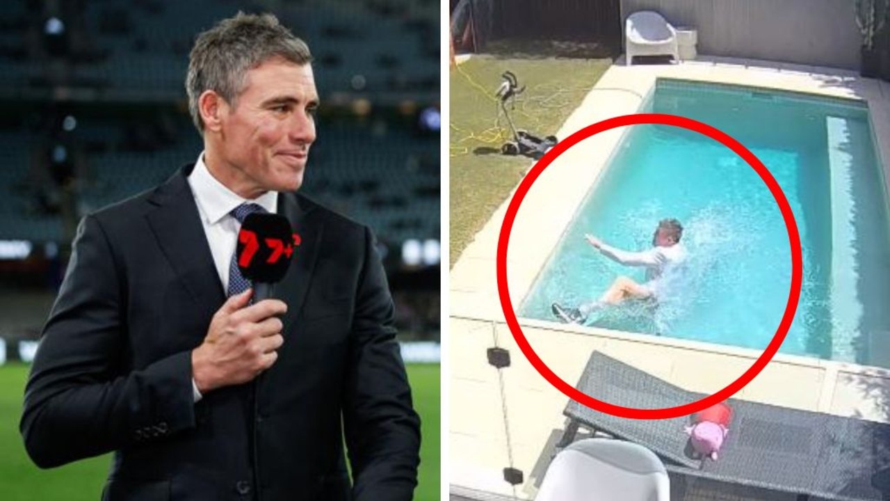 AFL great in epic swimming pool fail