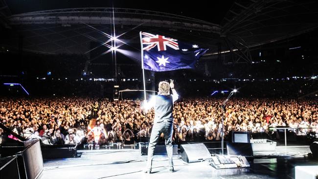 Paul McCartney during his Adelaide concert on October 18. Picture: MPL Communications