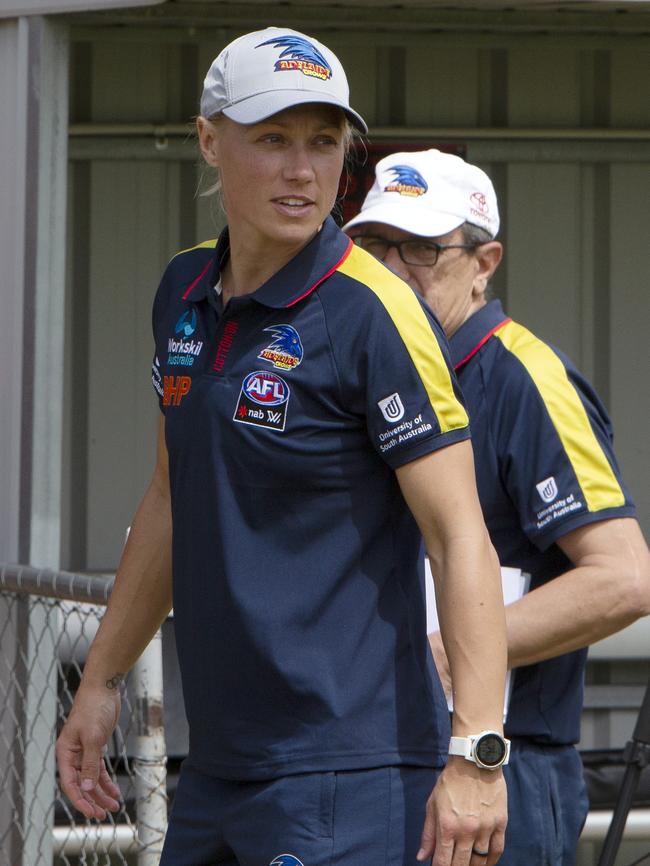 Erin Phillips isn’t too far away from her return, but won’t play in round one. Picture: AAP/Emma Brasier