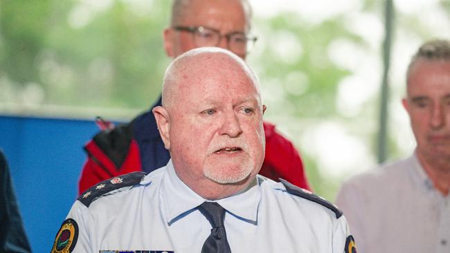 NSW State Emergency Service acting chief superintendent Stuart Fisher said the weather was deteriorating rapidly and while it may not look like the rivers were flooding, there was high concern they would start to flood overnight and Friday. Picture: NewsWire / Glenn Campbell