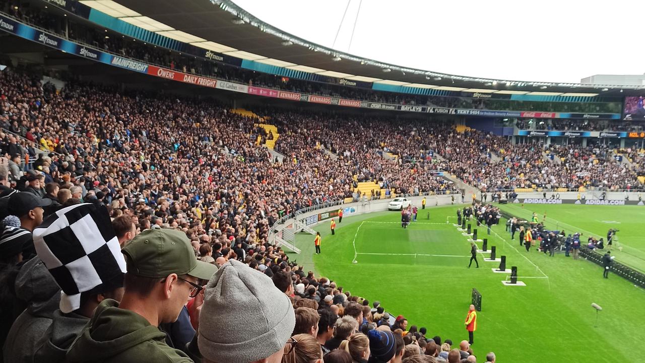 The incredible atmosphere in Wellington for the First Bledisloe Cup Test of 2020. PHOTO: Reddit, @ViviFruit