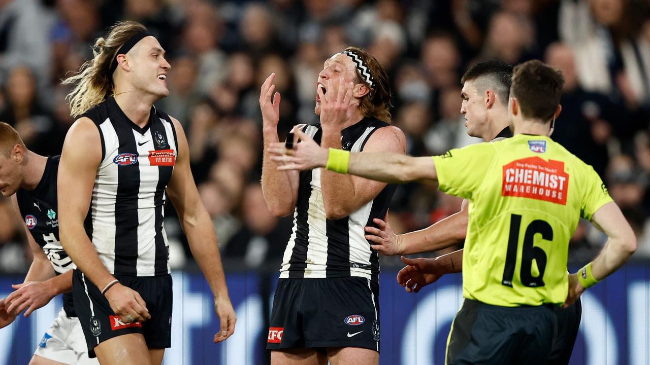 The interpretation of the dissent rule has long been unclear to players and fans alike. (Photo by Michael Willson/AFL Photos via Getty Images)