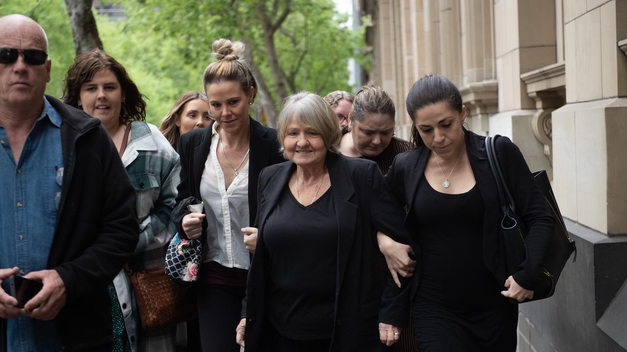 Members of Ms Amorosi’s family, including her stepfather Peter Robinson and siblings, supported Joyleen in court. Picture: NewsWire / Nicki Connolly