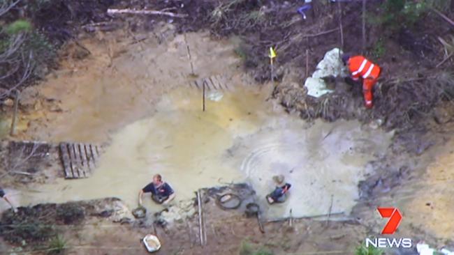 Police images from the search for the remains of Daniel Morcombe.