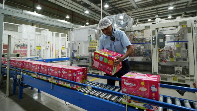 The Kimberly-Clark factory in Ingleburn used to make Huggies for Australia.