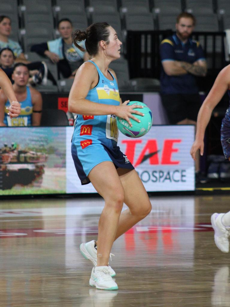 HART Sapphire Series round 1 2024, Gold Coast Titans v Brisbane South Wildcats. Sapphire Series captain Kristen Oxenford