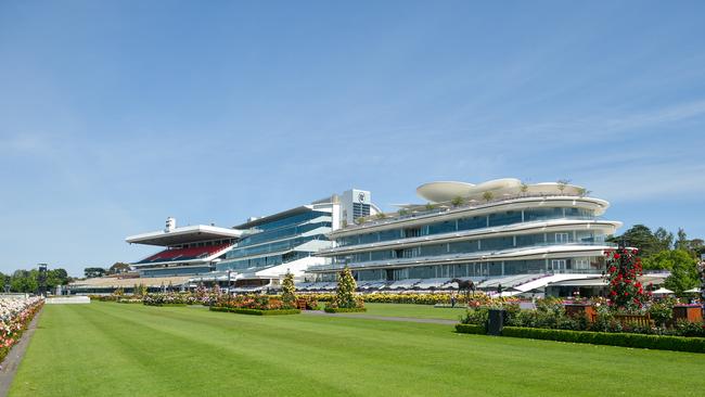 The new members’ grandstand opened just two years ago. Today, it lies empty. Picture: Getty