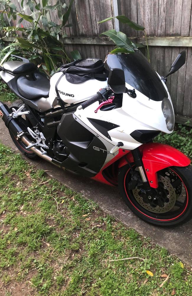 A 2012 Hyosung GT 650R motorcycle, registration 462 UN, allegedly stolen from a Cane Street property in Redland Bay. Picture: Supplied