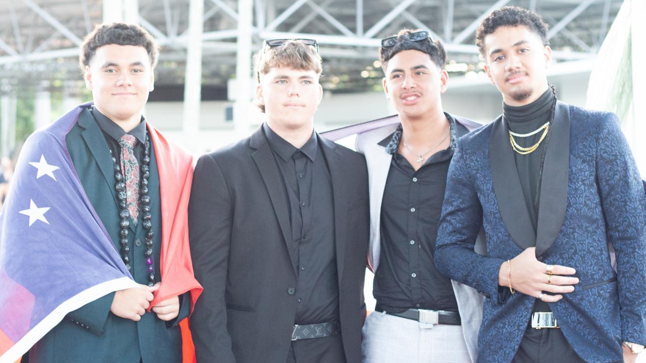 London Cozens, Darcei Snowden, Owen Thomme and Lachi Azi at the Caloundra State High School formal 2024.