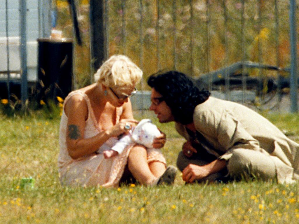 Paula Yates and Michael Hutchence with their baby in 1996.