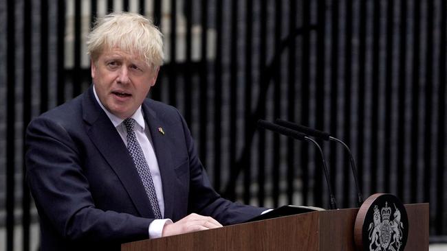 Britain's Prime Minister Boris Johnson has quit as Conservative party leader. Picture: AFP