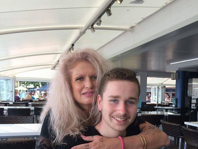 Lleyton Van Spronssen, of Ourimbah, with his mother Deanne Thatcher. Picture: Facebook