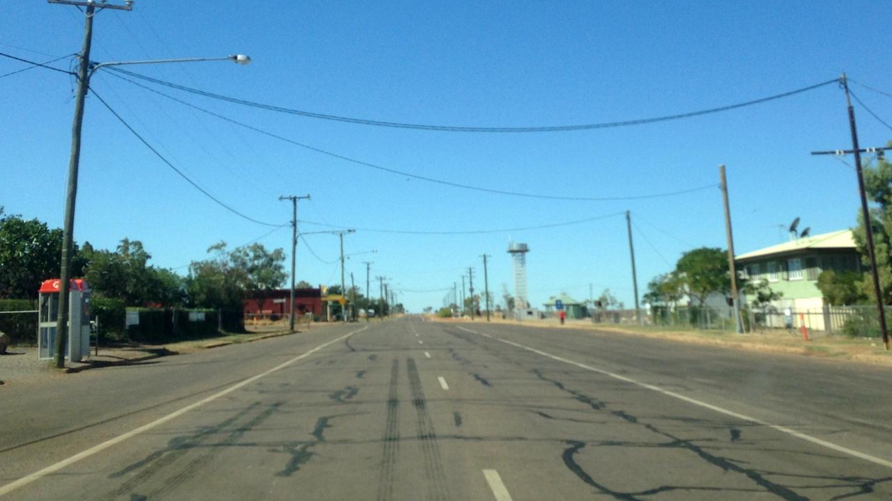 The main street of Camooweal where the girls moved with their mother before they headed to Western Australia. Picture: Erle Levey