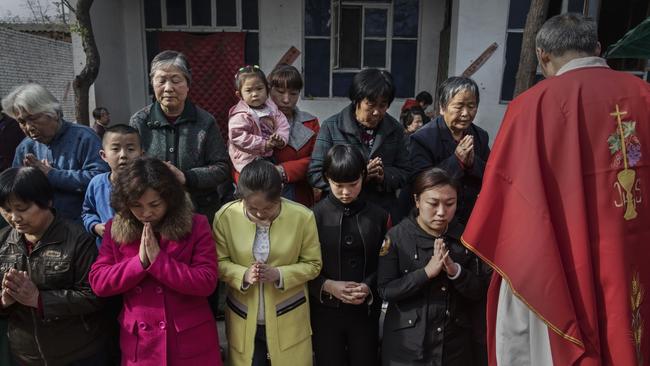 China, an officially atheist country, places a number of restrictions on Christians, allowing legal practice of the faith only at state-approved churches. Picture: Getty Images