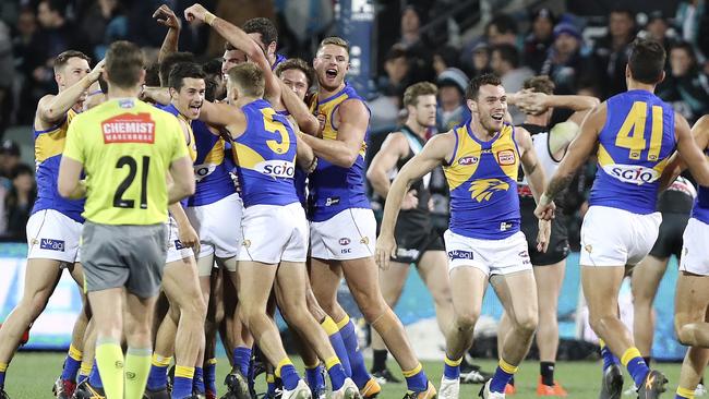 West Coast found a way to win against fellow contender Port Adelaide. Picture: Sarah Reed