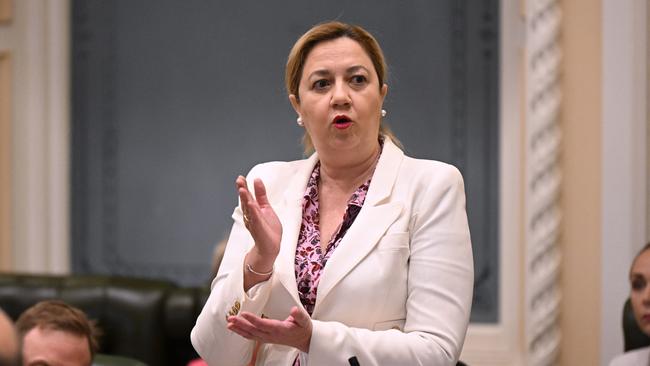 Queensland Premier Annastacia Palaszczuk in question time on Tuesday. Picture: Dan Peled / NCA NewsWire