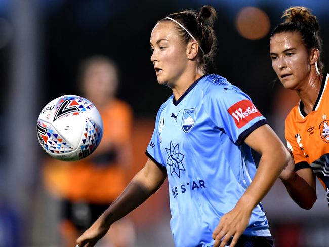 Foord during her return to the A-League with Sydney FC in 2019. Bradley Kanaris/Getty Images)