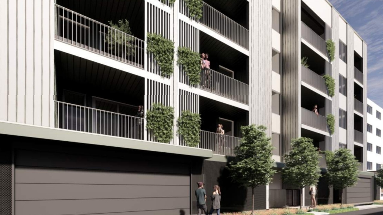 Plans have been released for the development of 42 apartments at a new five-storey building in Seaton under a proposal by the SA Housing Trust. Picture: Walter Brooke Architects