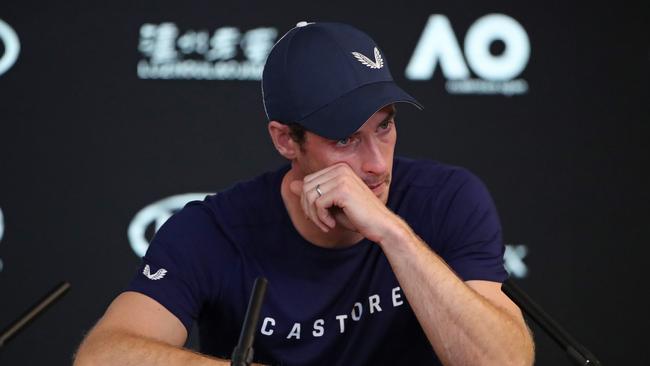 The end is near for Andy Murray, one of the big supporters of the women’s tour. Picture: Getty