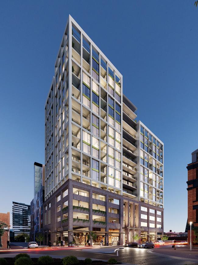 Artist’s impression of The Cullinan apartments on Waymouth St.