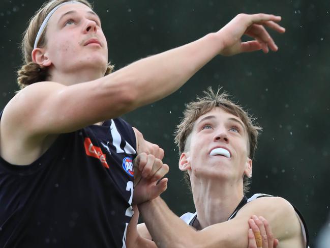 Key forward Jack Whitlock (right) has been added to the AFL Academy squad for a match against Coburg’s VFL side on Saturday. Picture: Mark Wilson