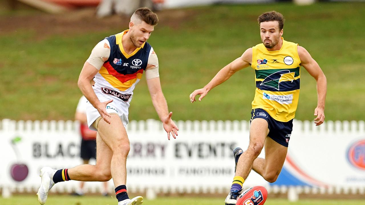 Bryce Gibbs collected 28 disposals in the SANFL after being dropped. Photo: Tom Huntley.