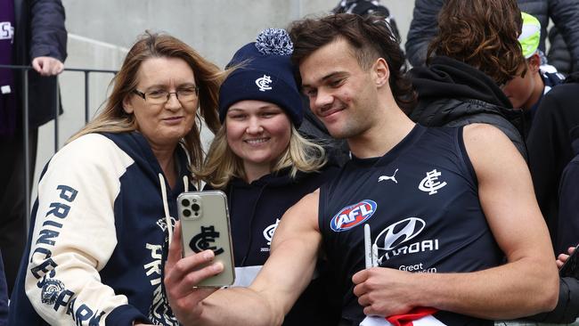 Lachie Cowan already has plenty of fans among the Blues faithful. Picture: Michael Klein