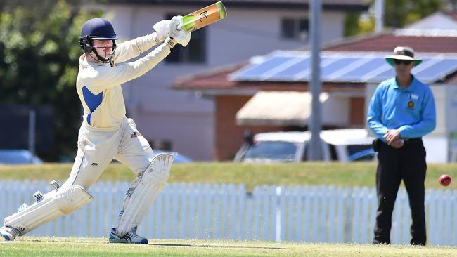 Sandgate Redcliffe batsman Liam Mills Cricket Sandgate Redcliffe V Valley Saturday September 30, 2023. Picture, John Gass