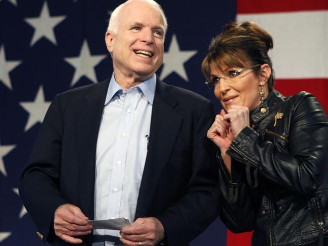 Sarah Pali, who ran alongside John McCain in the 2008 US presidential election, has tested positive for the coronavirus. Picture: Reuters