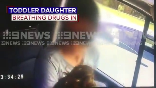 Gold Coast mother filmed smoking ice