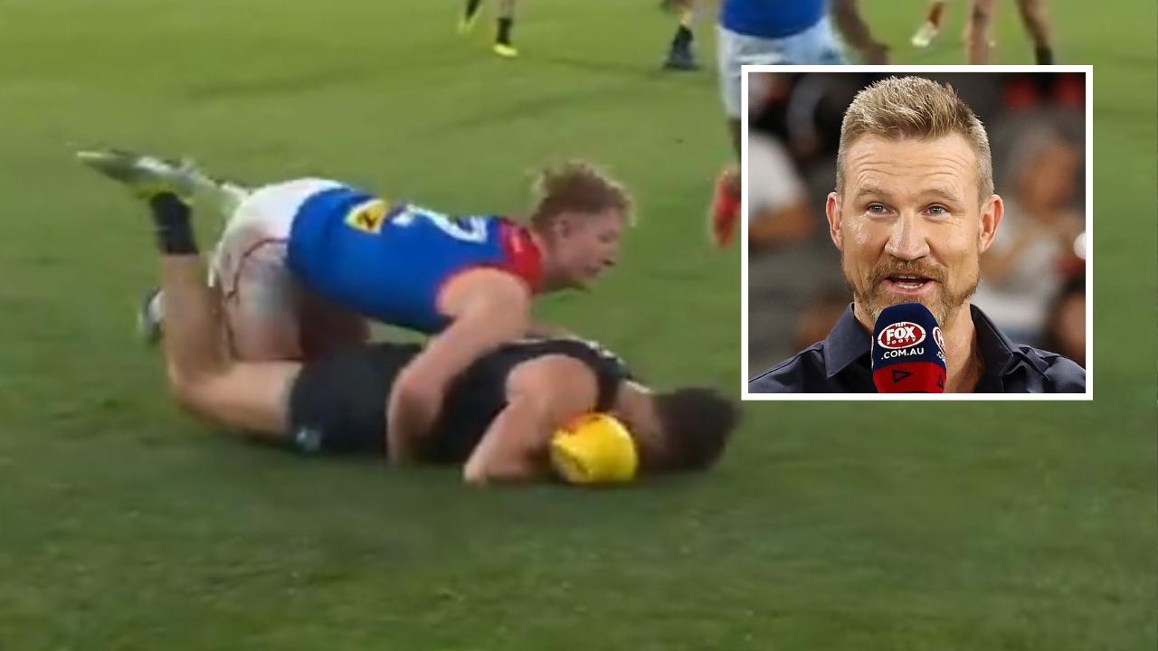 Nathan Buckley has called for calm. Photo: Fox Footy.