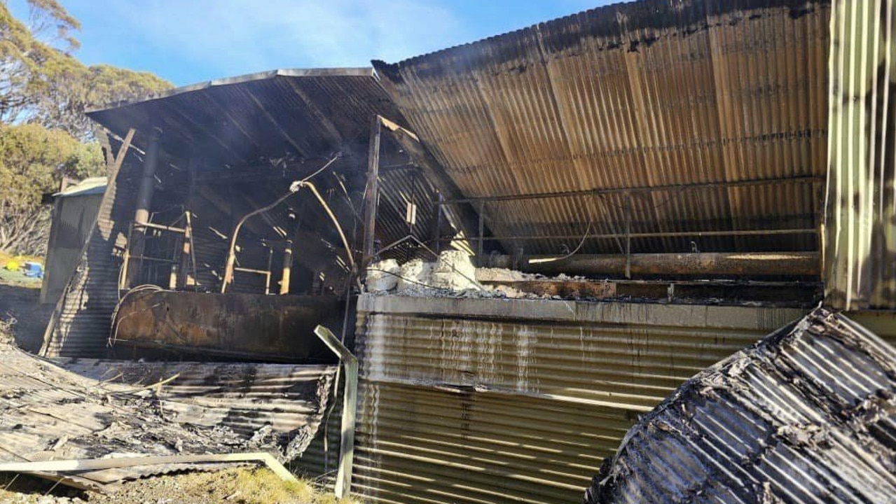 A fire ripped through the sewerage treatment plant at Charlotte Pass. Picture: NSW Fire and Rescue