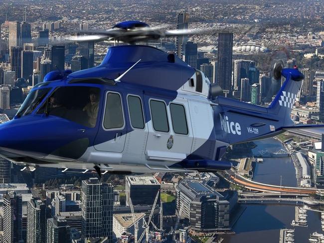 Victoria Police air wing helicopter. Picture: Supplied