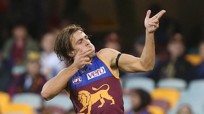 Rhys Mathieson’s goal celebration. Photo: Chris Hyde/Getty Images