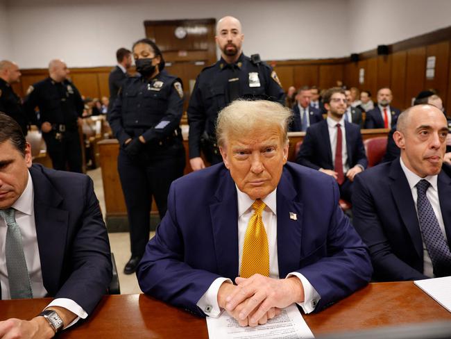 Donald Trump during his trial in the Manhattan Criminal Court. Picture: Getty Images