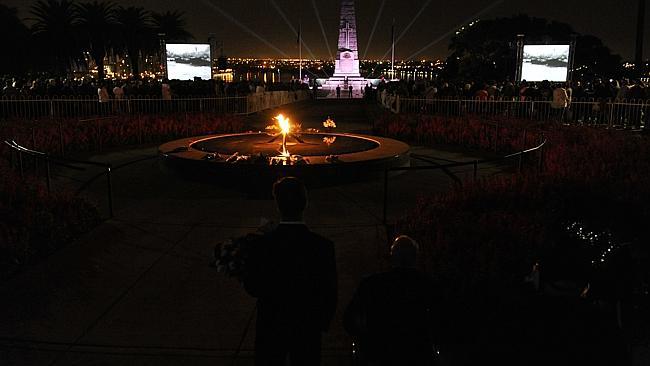 The 2014 ANZAC Day Dawn Service at Kings Park in Perth is attended by around 40,000 people.