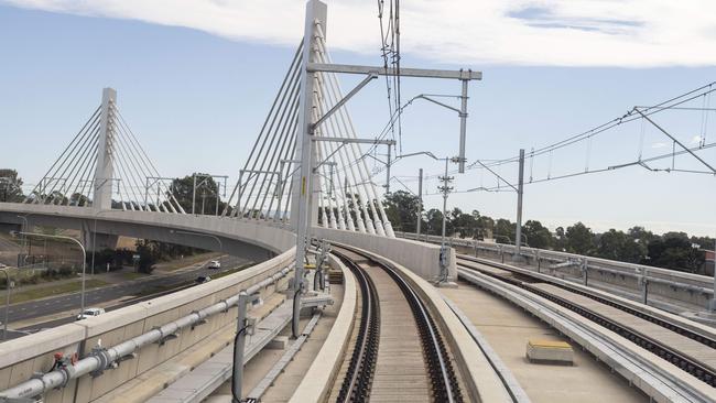 The feature bridge at Rouse Hill. Picture: Matthew Vasilescu