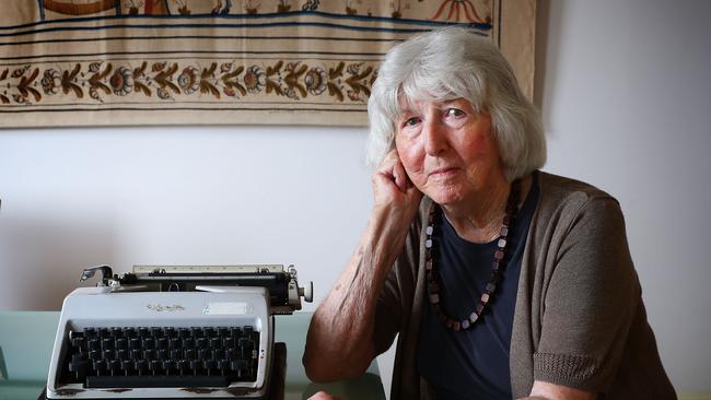 Writer Elizabeth Harrower, pictured at her home in Cremorne, Sydney in 2018, has died, aged 92. Picture: John Feder