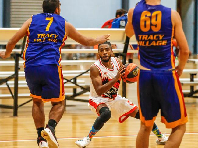 Christopher Elder in Darwin Basketball Men's Round 18: Eagles v Tracy Village JetsPicture GLENN CAMPBELL