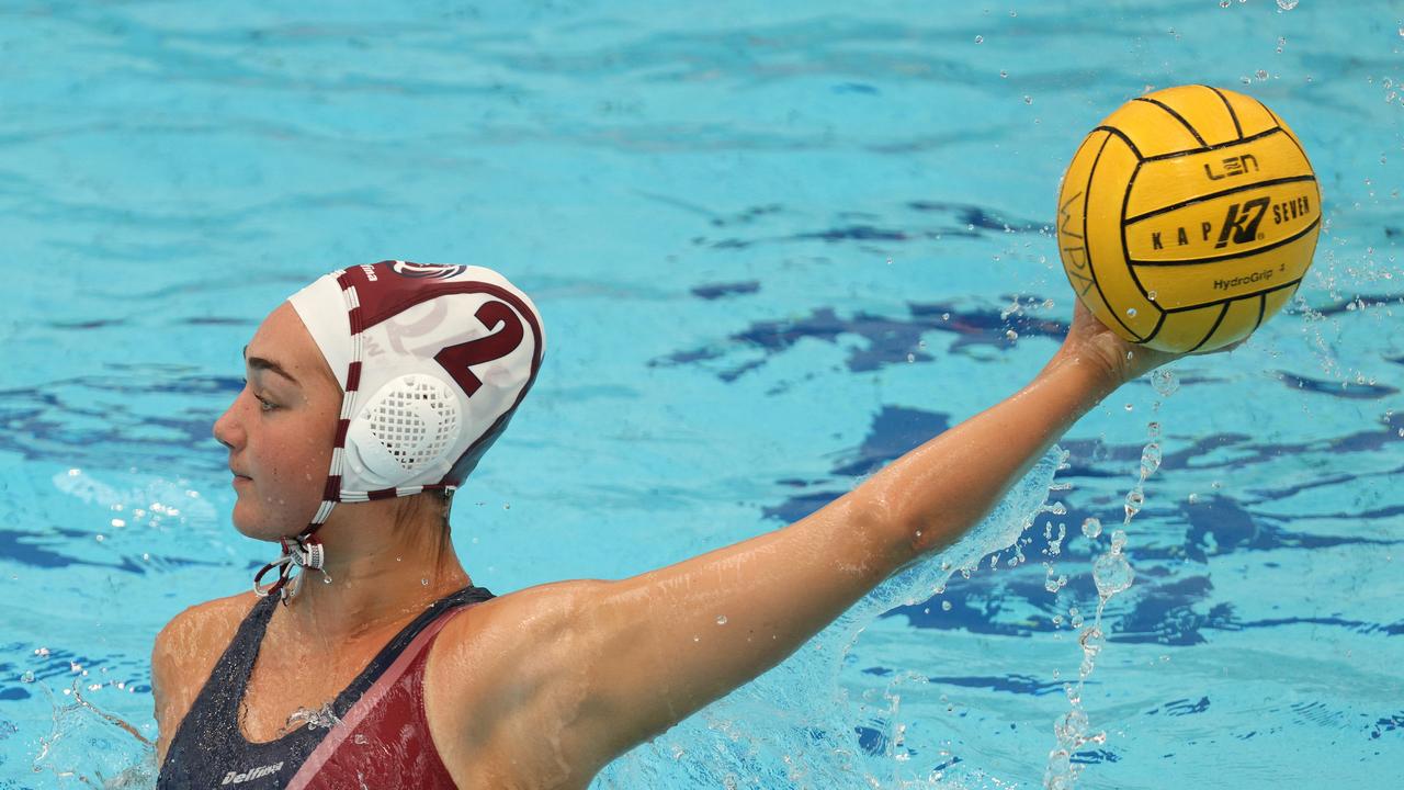 Under 19 Australian Water Polo Championships - Molly Nasser of Queensland Maroons on Saturday, December 10, 2022 in St Kilda East, Victoria, Australia.