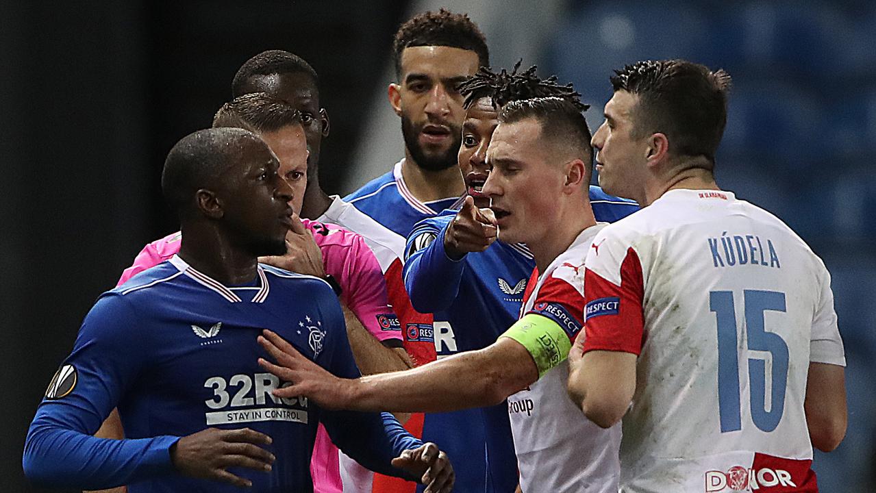 Slavia Prague racism row defender 'bloodied' in post-match Rangers brawl as  Czechs call ambassador - Glasgow Live